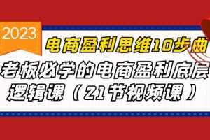 （6899期）电商盈利-思维10步曲，老板必学的电商盈利底层逻辑课（21节视频课）