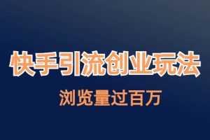 （6691期）快手引流创业笔记玩法浏览量过百万