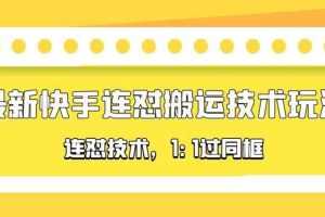 （5463期）对外收费990的最新快手连怼搬运技术玩法，1:1过同框技术（4月10更新）
