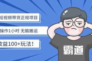 (2683期)京东短视频带货正规项目:每天操作1小时 无脑搬运 日收益100+玩法!