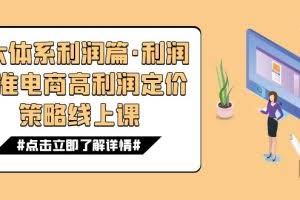 8大体系利润篇·利润定准电商高利润定价策略线上课（16节）