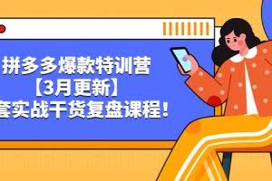 拼多多爆款特训营【3月更新】，全套实战干货复盘课程