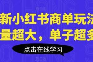 最新小红书商单玩法，流量超大，单子超多【揭秘】