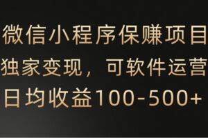 腾讯官方项目，可软件自动运营，稳定有保障，时间自由，永久售后，日均收益100-500+