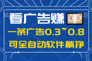 （10414期）24年蓝海项目，可躺赚广告收益，一部手机轻松日入500+，数据实时可查