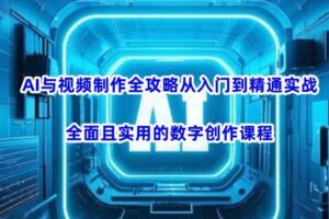 AI与视频制作全攻略从入门到精通实战，全面且实用的数字创作课程