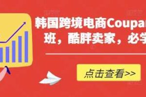 韩国跨境电商Coupang高阶班，酷胖卖家，必学课程