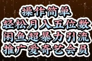 闲鱼超暴力引流推广爱奇艺会员，操作简单，轻松月入5位数