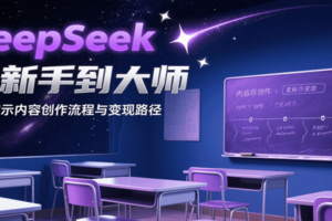 DeepSeek从新手到大师，实战演示内容创作流程与变现路径