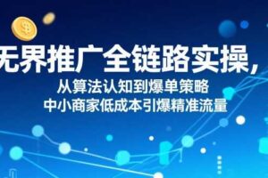 ​无界推广全链路实操，从算法认知到爆单策略，中小商家低成本引爆精准流量