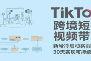 TikTok跨境短视频带货，30天攻克新号冷启动、0-1实现跨境可持续盈利
