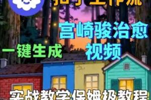 Coze扣子智能体工作流一键生成宫崎骏治愈视频，全流程保姆级教学