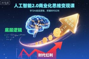 人工智能2.0商业化思维变现课，学习AI底层逻辑，把握时代红利