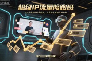 超级IP流量陪跑班，大V流量密码倾囊相授，可直接落地的实操步骤