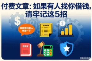 付费文章：如果有人找你借钱，请牢记这5招