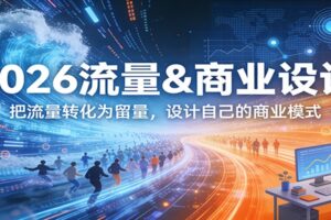 2026流量&商业设计，把流量转化为留量，设计自己的商业模式