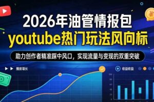 2026年油管情报包，youtube热门玩法风向标，助力创作者精准踩中风口，实现流量与变现的双重突破（更新）