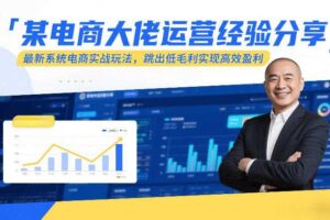 某电商大佬运营经验分享，最新系统电商实战玩法，跳出低毛利实现高效盈利（更新）