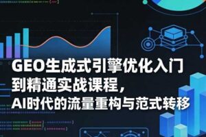 GEO生成式引擎优化入门到精通实战课程，AI时代的流量重构与范式转移