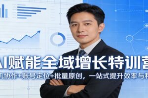 AI赋能全域增长特训营:人机协作+账号定位+批量原创,一站式提升效率与利润
