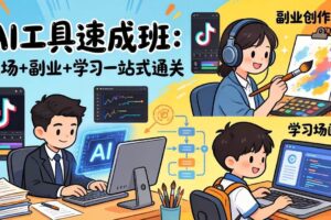 (17650期)AI工具速成班:职场+副业+学习一站式通关,20+爆款类型+剪映技巧+抖音算法,0基础快速上手