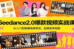 Seedance2.0爆款视频实战课:从入门到精通电商带货,品牌宣传短剧