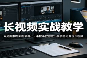长视频实战教学，从选题构思到剪辑导出，手把手教你做出高质感可变现长视频