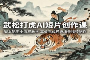 武松打虎AI短片创作课:脚本配图全流程教学,高效完成经典场景视频制作