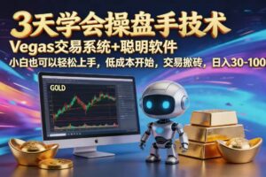 （18613期）三天学会操盘手技术，vegas技术+聪明软件，小白也可以轻松上手，日入1000+