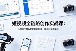 （18683期）短视频全链路创作实战课：从智能工具认知到短剧制作，零基础系统学习