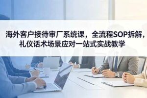 （18772期）海外客户接待审厂系统课，全流程SOP拆解，礼仪话术场景应对一站式实战教学
