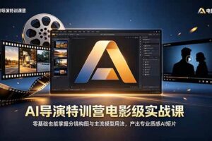 （18804期）AI导演特训营电影级实战课，零基础也能掌握分镜构图与主流模型用法，产出专业质感AI短片