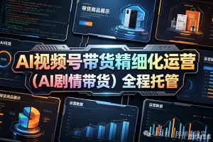 （AI剧情带货）视频号精细化代运营，历时两个月研究测试的新玩法，社裙免费参加