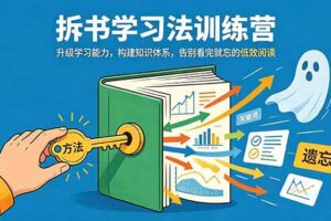 （18874期）拆书学习法训练营，升级学习能力，构建知识体系，，告别看完就忘的低效阅读