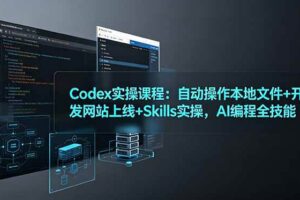 （19009期）Codex实操课程：自动操作本地文件+开发网站上线+Skills实操，AI编程全技能