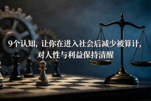 （19042期）付费文章：9个认知，让你在进入社会后减少被算计，对人性与利益保持清醒