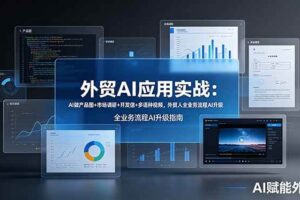 （19082期）外贸AI应用实战：AI做产品图+市场调研+开发信+多语种视频，外贸人全业务流程AI升级