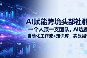 （19110期）AI赋能跨境头部社群-更新6月：一个人顶一支团队，AI选品+自动化工作流+知识库，实战经验