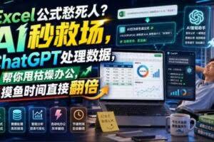 Excel公式愁死人？AI秒救场，ChatGPT处理数据，帮你甩枯燥办公，摸鱼时间直接翻倍【原创双语字幕】