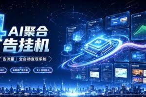 全域广告流量聚合，AI无人挂机稳赚佣金，打造长期稳定被动收入副业