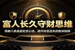 富人长久守财思维：拆解八条底层处世心法，避开财富流失的致命陷阱
