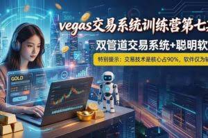 （19267期） 【3天学会手工单交易】Vegas交易技术+聪明软件，日赚50-1000U， 长期稳定，小白轻松上手