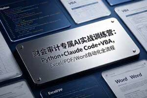 （19268期）财会审计专属 AI实战训练营-更新：Python+Claude Code+VBA，Excel/PDF/Word自动化全流程