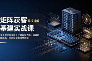 （19319期）矩阵获客基建实战课：多类型矩阵布局｜平台风控拆解｜设备网络隔离｜防关联全套落地教程