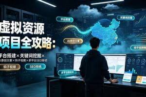 （19322期）虚拟资源项目全攻略：平台搭建×关键词挖掘×AI原创文章×钩子视频×多平台SEO排名