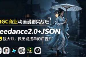 （19350期）AIGC商业动画漫剧实战班-更新：Seedance2.0+JSON分镜大师，做出能接单的广告片