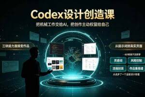 （19362期）Codex设计创造课-2期，小白也能掌握的Codex设计创造技巧，把机械工作交给AI，把创作主动权留给自己