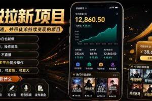 （19379期）抖音及多平台小说拉新项目：我亲自跑通并持续带徒弟实操｜0基础小白5天上手快速变现