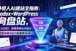 （19439期）外贸人AI建站全指南：Codex+WordPress从0到1·搭建高转化询盘站·解锁谷歌SEO流量新玩法