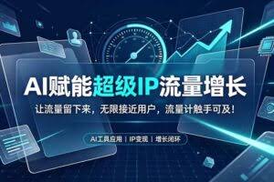 （19453期）AI赋能超级IP流量增长：让流量留下来，无限接近用户，流量计触手可及！
